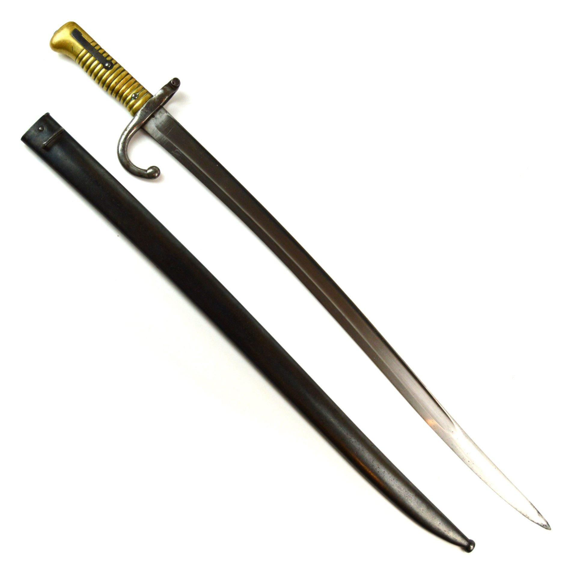 French M1866 Chassepot Bayonet w/ Scabbard (Tulle, March 1871)