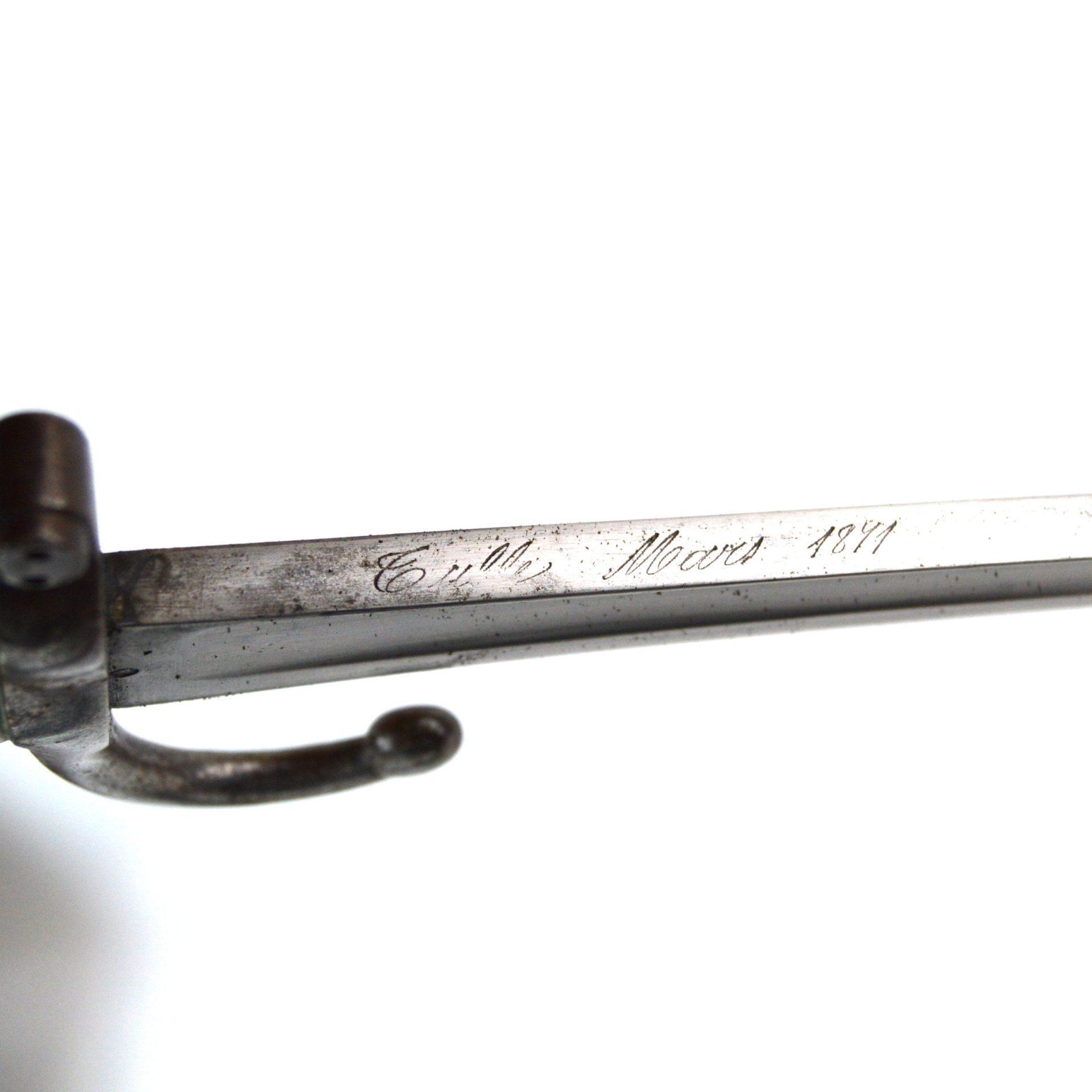 French M1866 Chassepot Bayonet w/ Scabbard (Tulle, March 1871) - Image 2