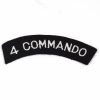 4 Commando Cloth Shoulder Title (White on Blue)