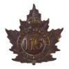 116th Battalion (Ontario County) Canadian Expeditionary Force Cap Badge (1915–1920 Pattern)