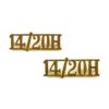 14th/20th King's Own Hussars Brass Shoulder Title, Pair