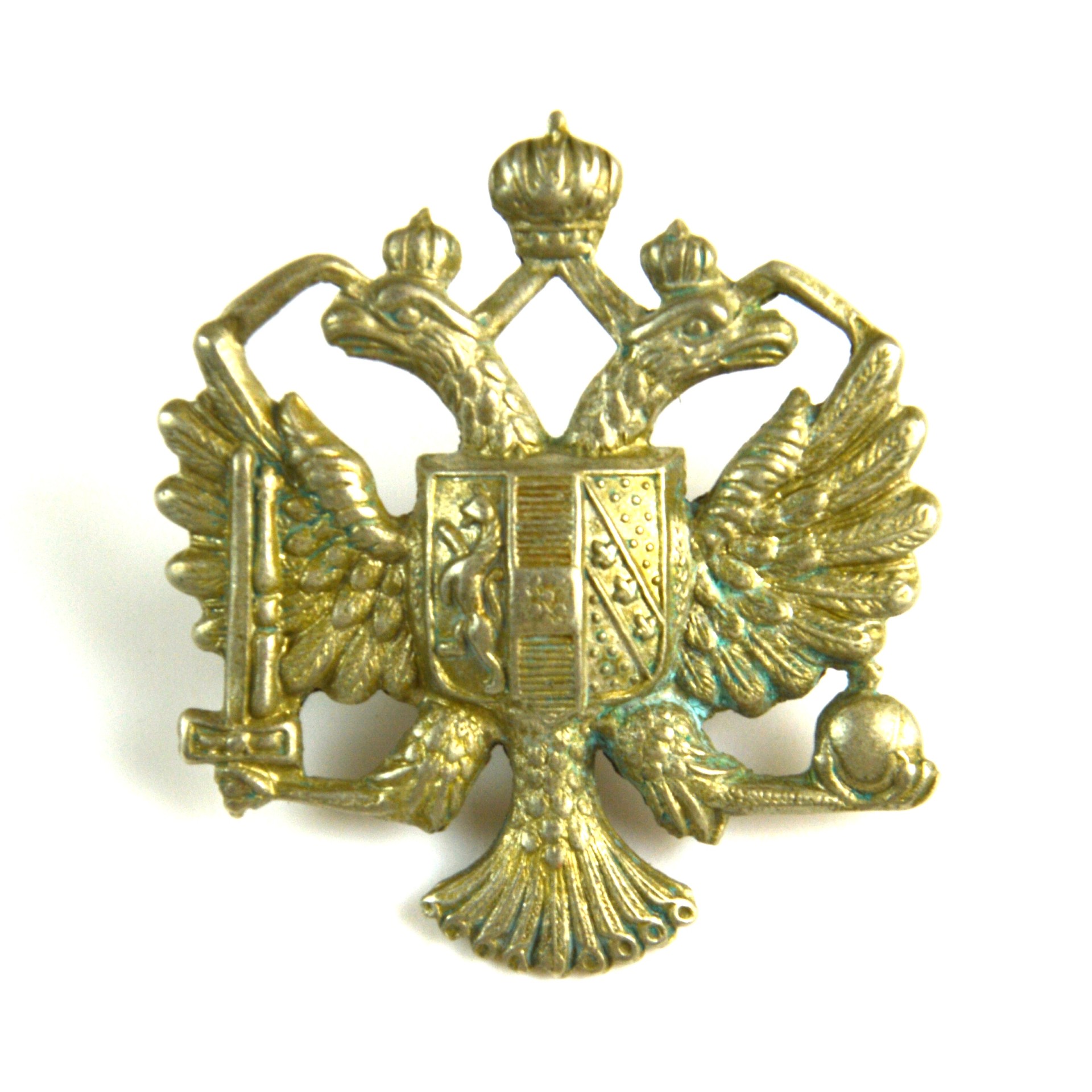 1st King’s Dragoon Guards / 1st Queen’s Dragoon Guards Nickel Cap Badge, Restrike