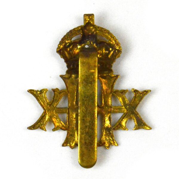 20th Hussars (1903-1922 Pattern) Cap Badge, King's Crown, Restrike - Image 2