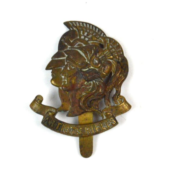 28th Battalion (Artists Rifles), County of London Regiment Cap Badge, Gilding Metal Restrike