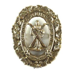 2nd Aberdeenshire Rifle Volunteers Nickel-Plated Glengarry Cap Badge (1859-1884 Pattern)- Original