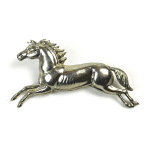 Royal Scots Greys (2nd Dragoons) Bearskin Back Badge, White Metal Restrike