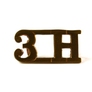 3rd King's Own Hussars (3H) Brass Shoulder Title