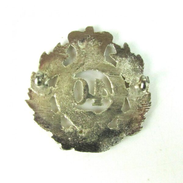 40th Pathan Regiment Silver Plate Cast Cap Badge, Queen Victoria Crown - Image 2