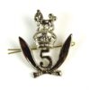 5th Gurkha Rifles (Large Pattern) Nickel-Plated Cap Badge