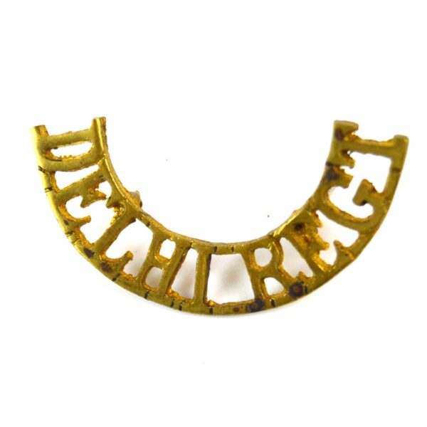 Delhi Regiment Curved Cast Brass Shoulder Title