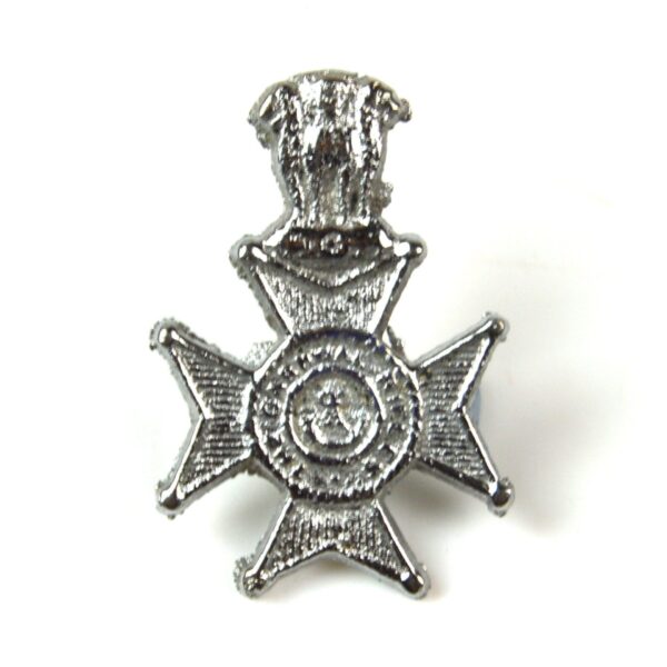 Garhwal Rifles Nickel-Plated Cast Cap Badge