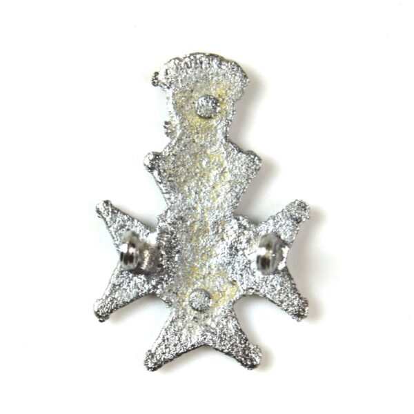 Garhwal Rifles Nickel-Plated Cast Cap Badge - Image 2