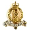 Adjutant General's Corps (AGC) Officer's Gilt and Silver Plate Cap Badge, Queen's Crown