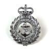 Admiralty Constabulary Nickel-Plated Cap Badge, Queen's Crown