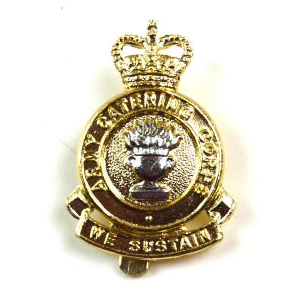 Army Catering Corps (2nd Type) Anodised Cap Badge, Queen's Crown