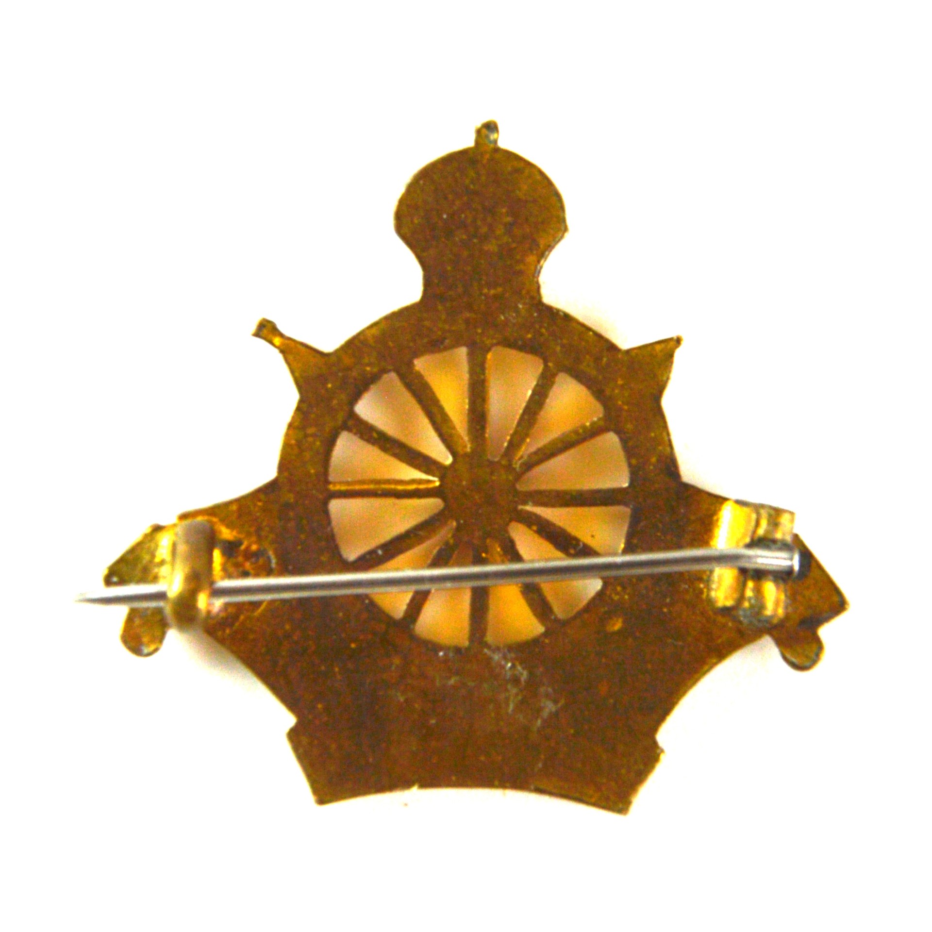 Army Cyclist Corps Gilt and Enamel Sweetheart Brooch - Image 2