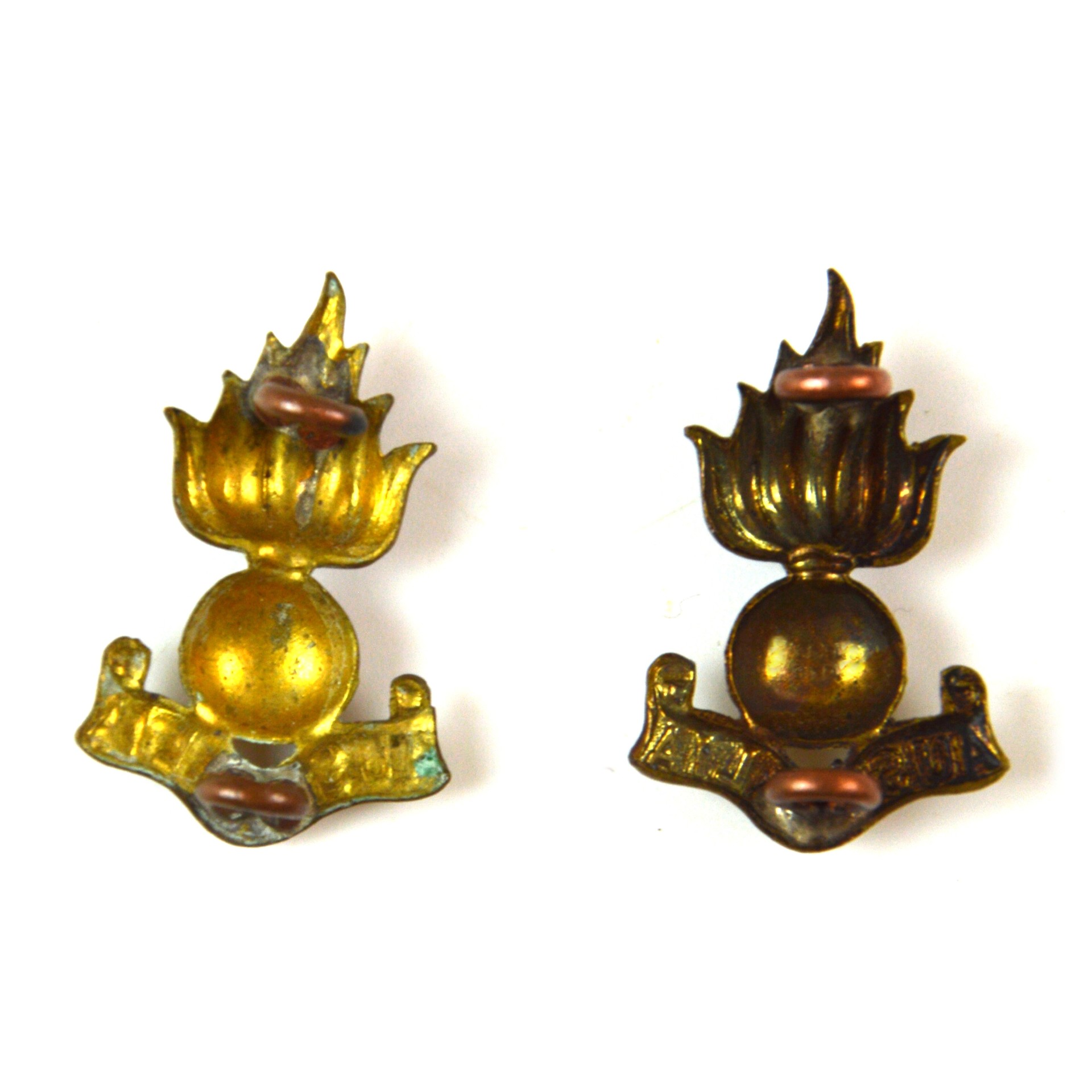 Royal Australian Engineers (RAE) Brass Collar Badges, Pair - Image 2