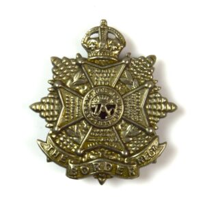 Border Regiment Cap Badge, King's Crown, Original