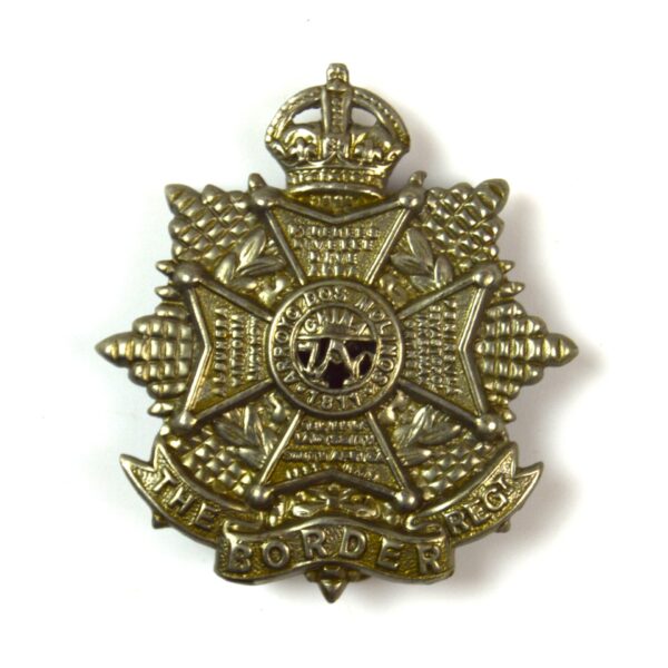Border Regiment Cap Badge, King's Crown, Original