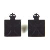 Army Chaplains' Department (Christian Division) (1st Pattern) Officer's Blackened Collar Badges, Pair