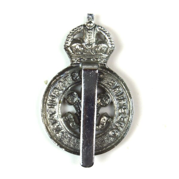 Cheshire Constabulary (Prince of Wales's Feathers Pattern) Chrome Cap Badge, King's Crown - Image 2