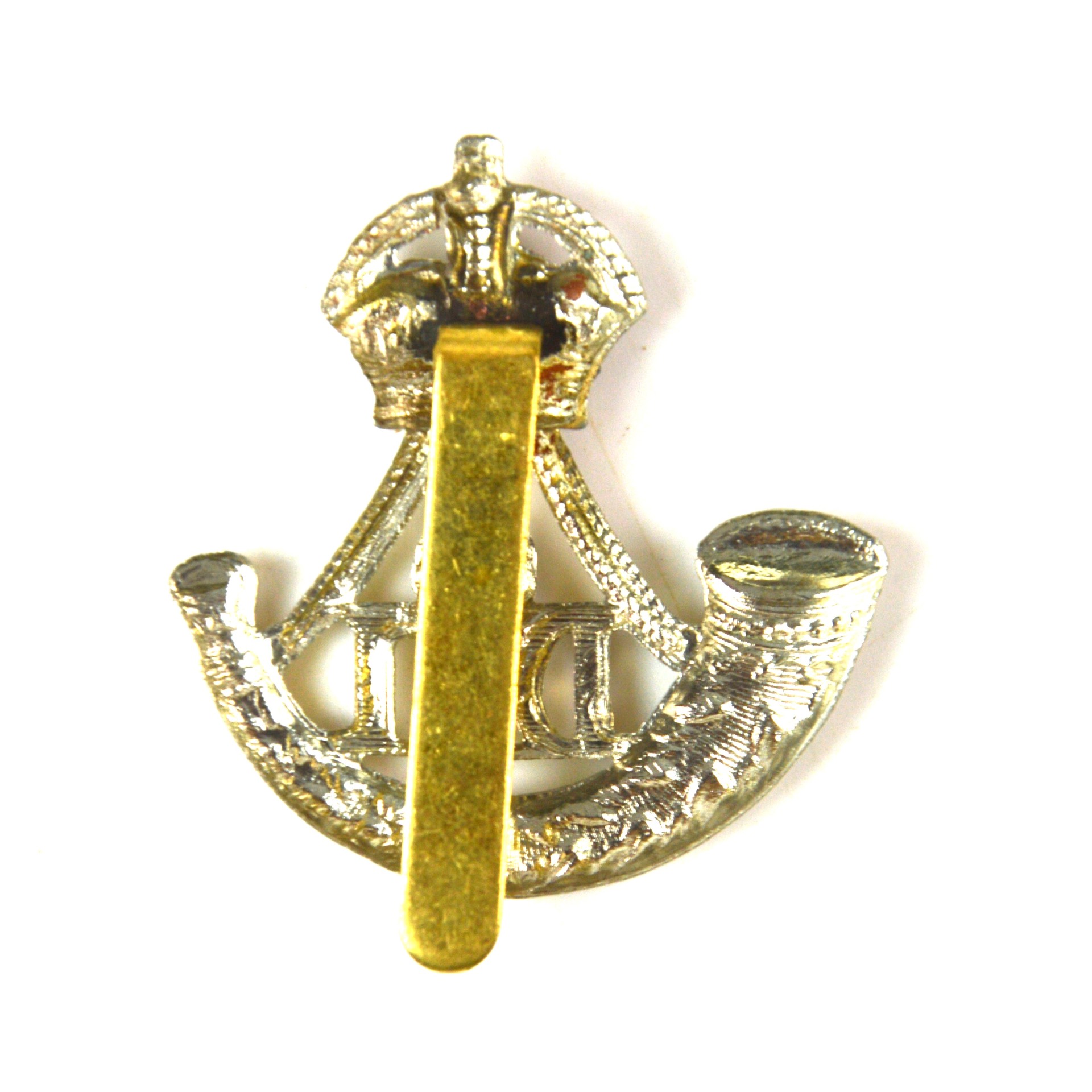 Durham Light Infantry (1902-1953 Pattern) Cap Badge, King's Crown, Restrike - Image 2