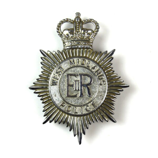 West Midlands Police Chrome Helmet Plate, ERII