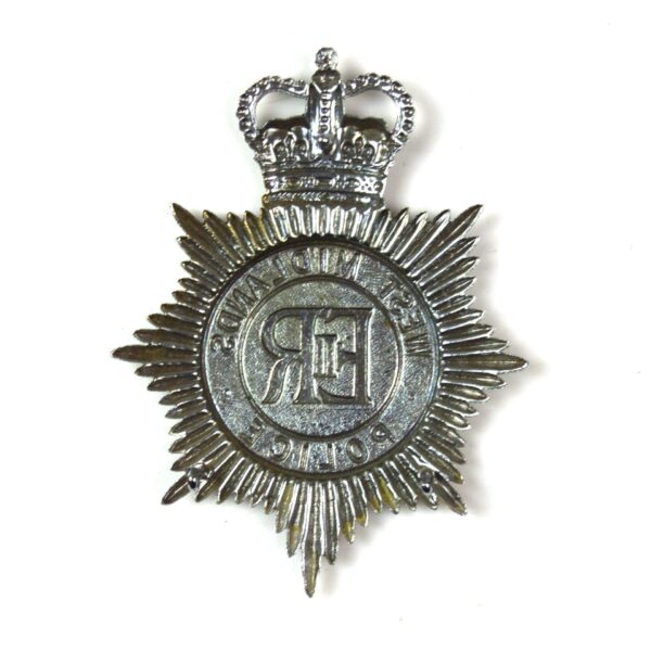 West Midlands Police Chrome Helmet Plate, ERII - Image 2