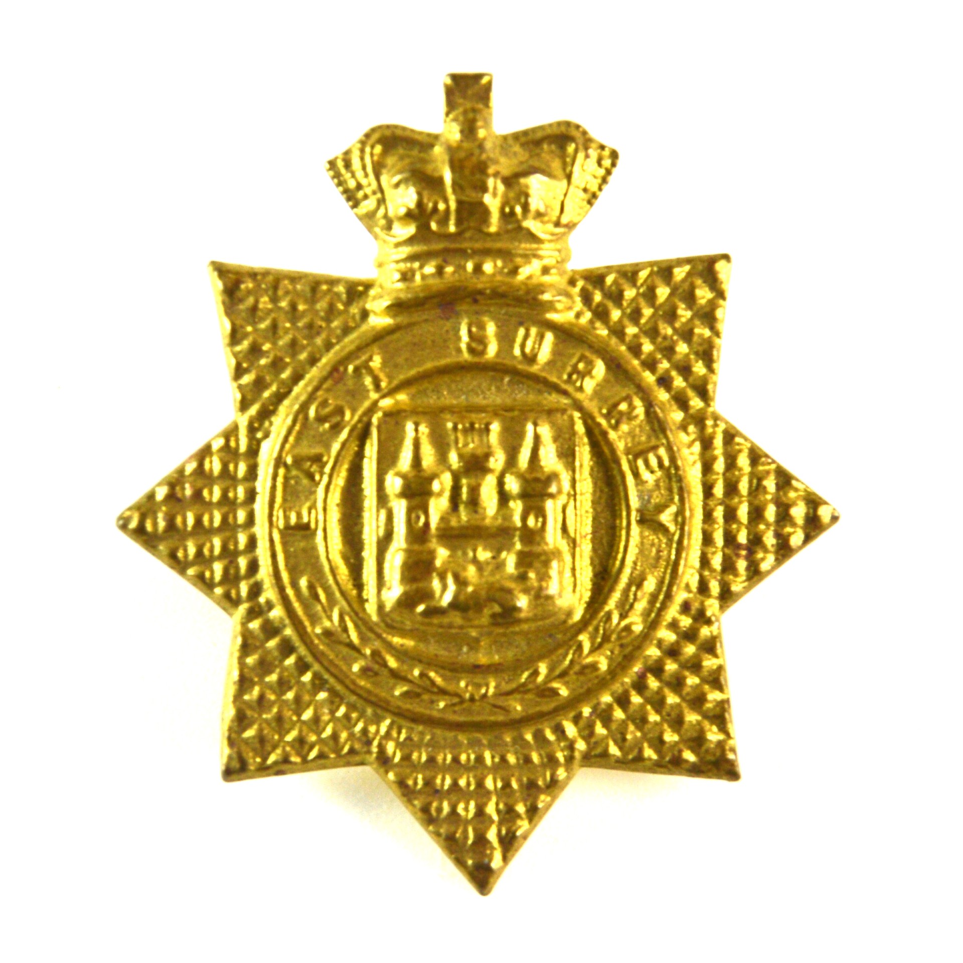 East Surrey Regiment Cap Badge (1881-1898 Pattern) - Restrike