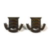 Essex Regiment Officer's Service Dress Bronze Collar Badges, Pair