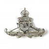 First Hants Volunteers, Royal Garrison Artillery Cap Badge, King's Crown White Metal Restrike