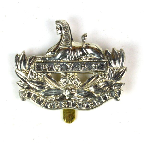Gloucestershire Regiment White Metal Cap Badge, Restrike