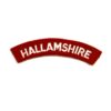 Hallamshire Embroidered Shoulder Title, White on Red