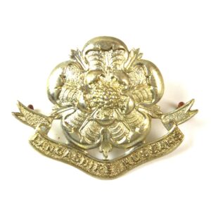 Lancashire Hussars Yeomanry (1908-1920 Pattern) Cap Badge, Restrike, White Metal