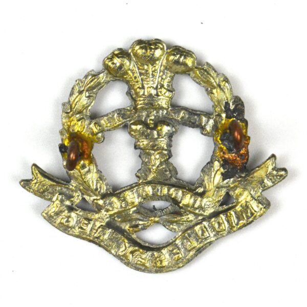 Middlesex Regiment Sergeants Cap Badge, White Metal Restrike - Image 2