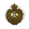 King's Own Malta Regiment Cap Badge, King's Crown, Restrike