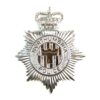 Northumbria Police Chrome Helmet Plate, Queen's Crown