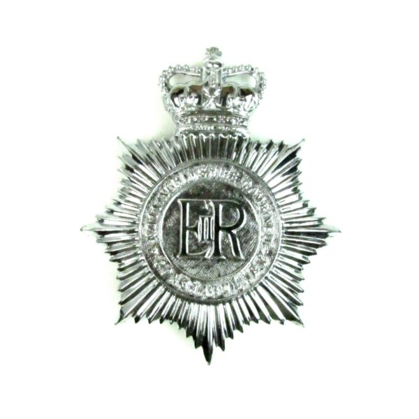 Obsolete Nottinghamshire Combined Constabulary Helmet Plate, Queen's Crown