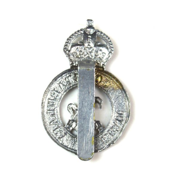 Kent Constabulary Chrome Cap Badge, King's Crown - Image 2