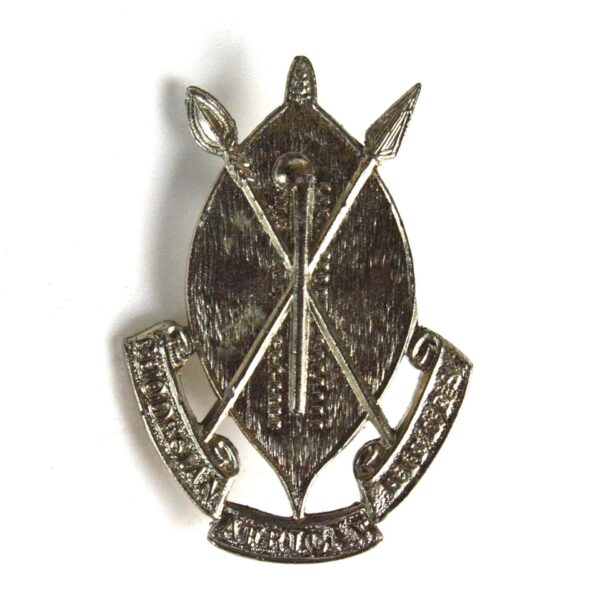 Rhodesian African Rifles White Metal Cap Badge