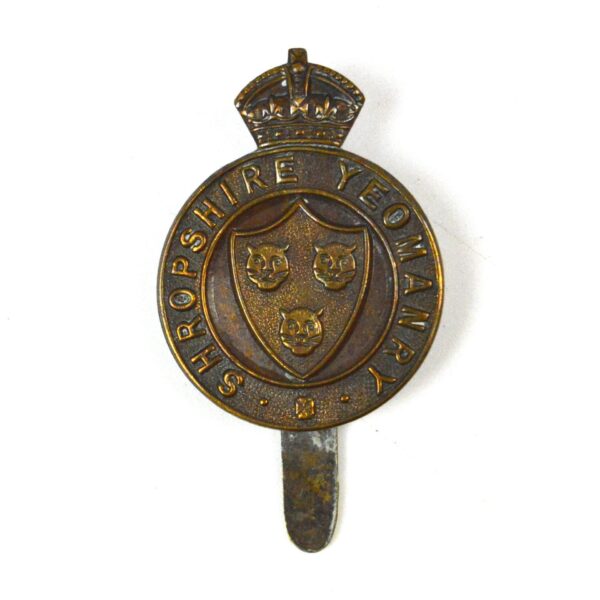Shropshire Yeomanry Cap Badge, King's Crown, Restrike