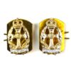 Queen Alexandra's Royal Army Nursing Corps (QARANC) Anodised Collar Badges, Queen's Crown, Pair