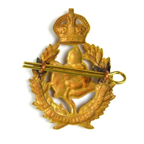 Queen's Own Worcestershire Hussars King's Crown Cap Badge, Restrike - Image 2