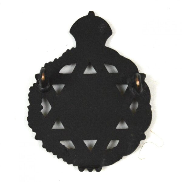 Royal Army Chaplains Department, Jewish Chaplain King's Crown Cap Badge, Blackened Restrike - Image 2