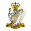 Royal Irish Rangers Cap Badge, Queen's Crown, Bimetal