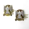 Royal Scots Dragoon Guards Anodised Collar Badge, Pair
