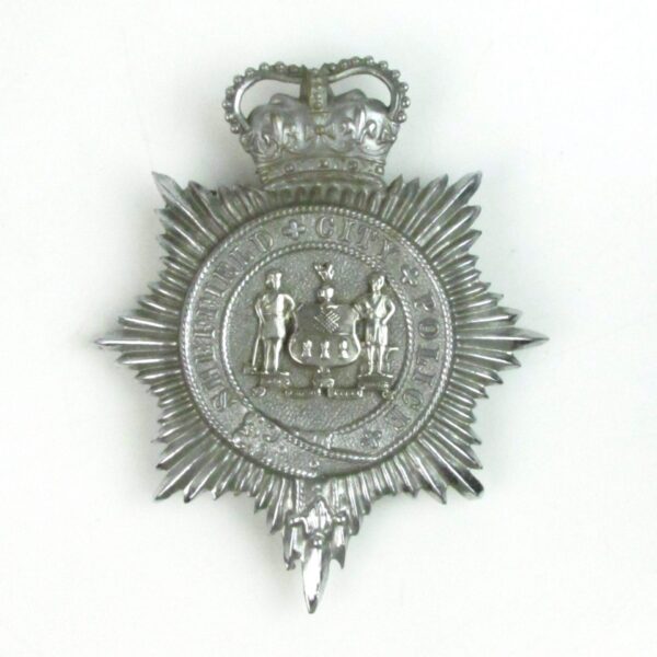 Sheffield City Police Helmet Plate, Queen's Crown