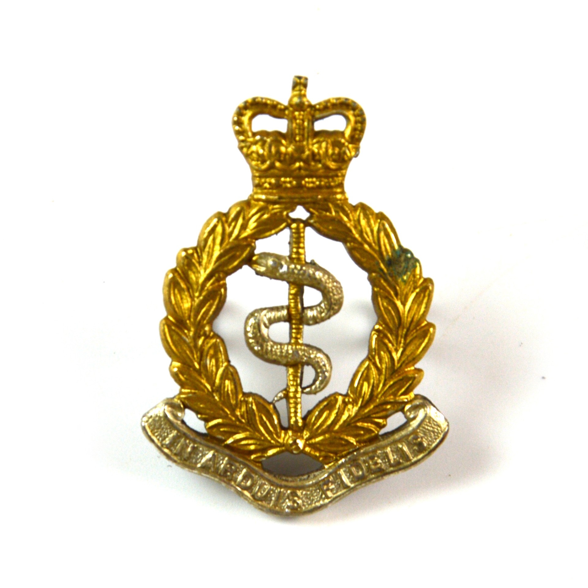 Royal Army Medical Corps (RAMC) Officer's Cap Badge, Queen's Crown