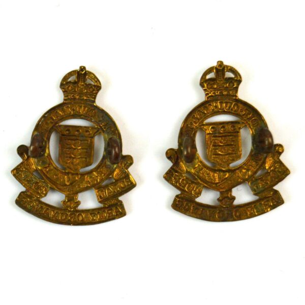 Royal Army Ordnance Corps (1922-47 Pattern) Collar Badges, Pair - Image 2
