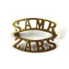 South Africa Mounted Rifles (SAMR/ZARS) (1913- 1926 Pattern) Brass Shoulder Title